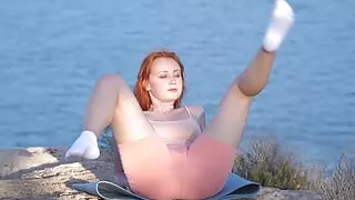 Legs Workout - Outdoor Calming Yoga on a Cliff!