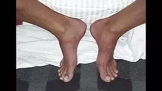 Just a man alone in a hotel room