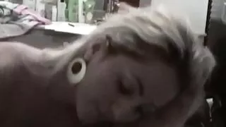 From His Point of View This Blonde Bimbo and Her Fake Tits Look Absolutely Gorgeous