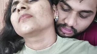 Hot ass kiss and boobs press with pussy rub in under skirt and top without bra and under wear by Vaishnaby and Sharun Raj