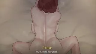 A juicy MILF dominates a guy with a small dick