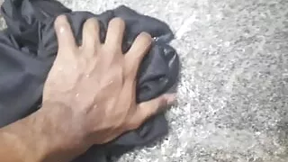 masterbating in the bathroom during washing clothes