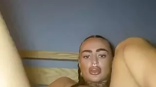 Slutty emo loves to fuck her tight asshole