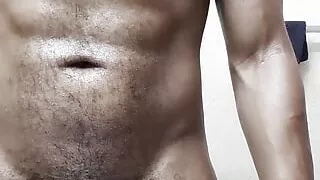 Hard Oily Cock Masturbating