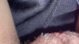 fingering myself in the morning next to my sleeping friend. Extremely tight pussy