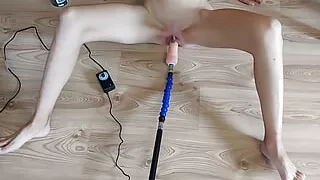 Fucking sex machine fucking a teenager's pussy