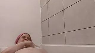 In the bathroom again