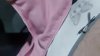 Masturbation in cute pink pantie