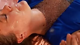 2221 (01) - French Amateur, Lycra Dress, Satin Lingerie, Facial