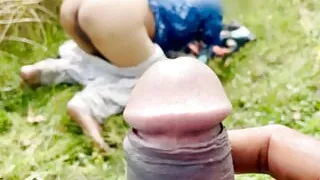 Outdoor village sex on paddy field desi indian bengali bhabi doggy style fuck and creampied with audio
