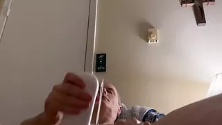 Blake wears his pocket pussy out