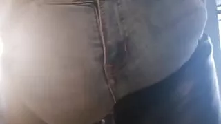 Jeans Bulge with Leather Chaps