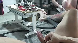 Strap on Stories - Daily Pegging Day 238 - More Dirty Talk About Fucking 4 Holes Makes Him Erupt.