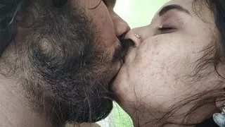 Under skirt and bra hot romance with bra removal and hot boobs suck press romance of Vaishnavy and Sharun Raj, Mallu hot couple