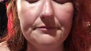 Dripping with sweat as I struggle to reach orgasm! Perhaps your tongue is needed?