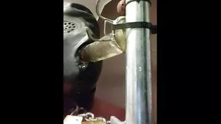 Slave Filo does 100 Deep Throats for Training