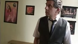 Alluring blonde German slut fucked in the museum