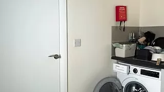 Bathroom Looked and Girl Desperate Pee in Panties