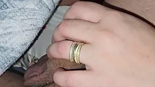 Step mom hand slip into Indian step son big dick without shame