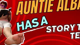 Mature Housewife Storyteller with Feet