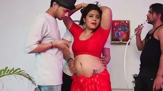 Alka's Sensational Sex in Red Saree