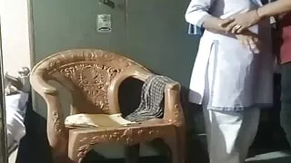 Indian college student tuition teacher in video