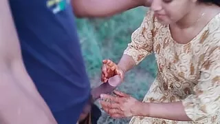 Jija sali fucking outdoor jaungal, real sali Jija fucking, sali very happy with her jiju, hindi audio outdoor HD