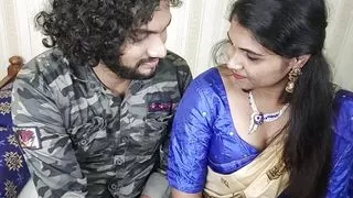 Kerala hot half saree romance with sex by Vaishnavy and Sharun Raj, Mallu hot couple kerala half saree romance with sex