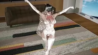 3D sexy bride with sexy wedding got fucked so hard by big cock