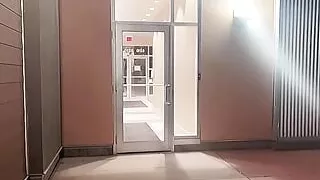 Asian CD Eva in public in pantyhose and did a flash on the street