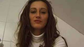 Young chick puts dildo in her butt hole