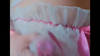 Posing in My Tiny White Skirt Before Going Outside to Stroke and Squirt My Hot Cream