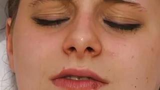 Teen fingers her pussy in the shower