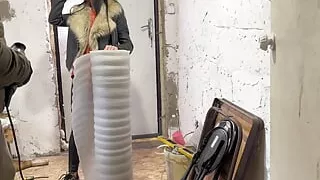 Step mom unexpected suck Step son construction worker?! He cum in mouth