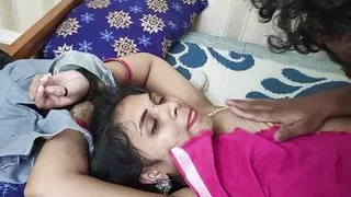 BDSM hand tied and saree removal with sex and blow job of Vaishnavy and Sharun Raj, Mallu couple BDSM sex romance with blow job
