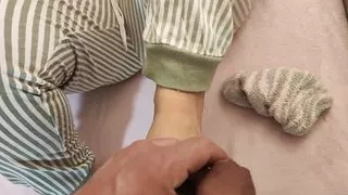 Stripping Demona and touching her wet hairy pussy