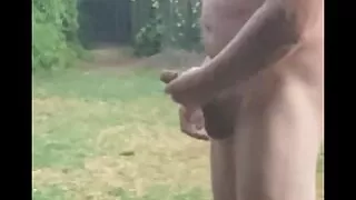 Sexy wank outside