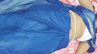 Horny tamil telugu sexy enjoying with her lover in the bluesaree