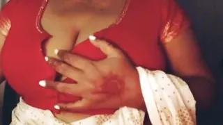 Sexy Girl Open Blause Press Boobs Show Nipple and Nipple Pinch Rubbing