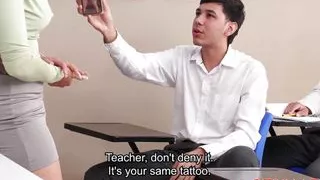 Horny MILF Teacher Paty Creampied by Her Student in the Classroom