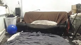 FatAssSmalldick while alone humps and rides a pillow then a swivel chair