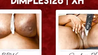 Black Bbw Plays With Lover's Used Condom With Cum On Dildo