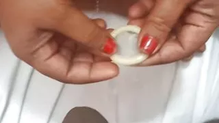 Aunty called home and sucked cock