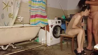 My stepsister is in the shower, she caught me and...