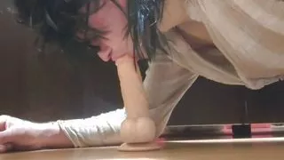 Sissy workout with a big.