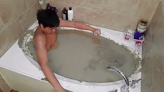 Pleasureable Solo Mudbath at Home 7