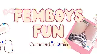 Femboy jerking off