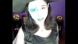 crazy witch DaniTheCutie fucks herself on Halloween night