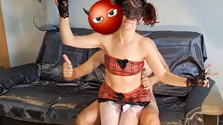 Candid Girl Natasha enjoys a trick or treat fuck