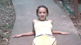 Teen with giant titties gets them out